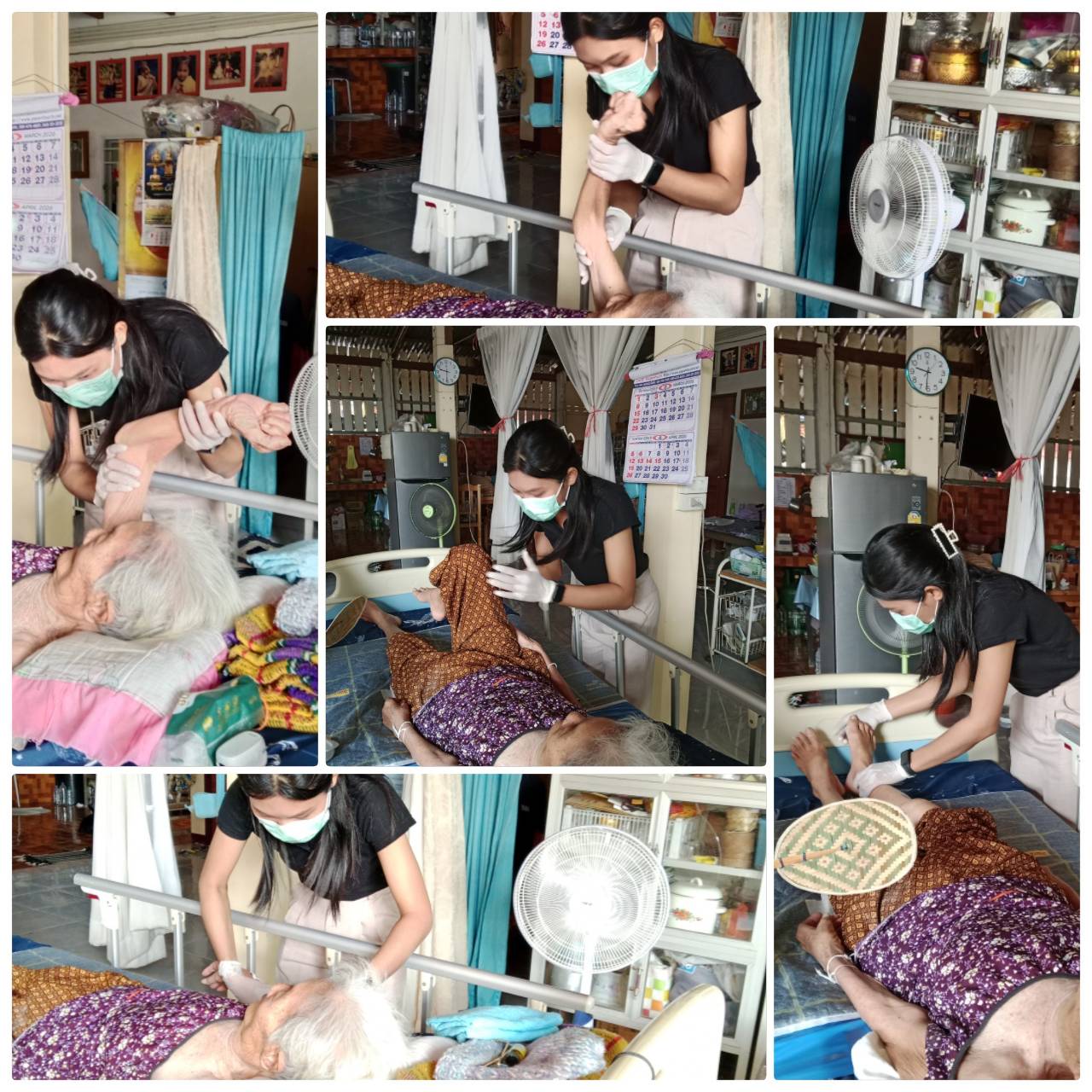 กลุ่มงานแพทย์แผนไทยออกเยี่ยมบ้านคนไข้ติดเตียง